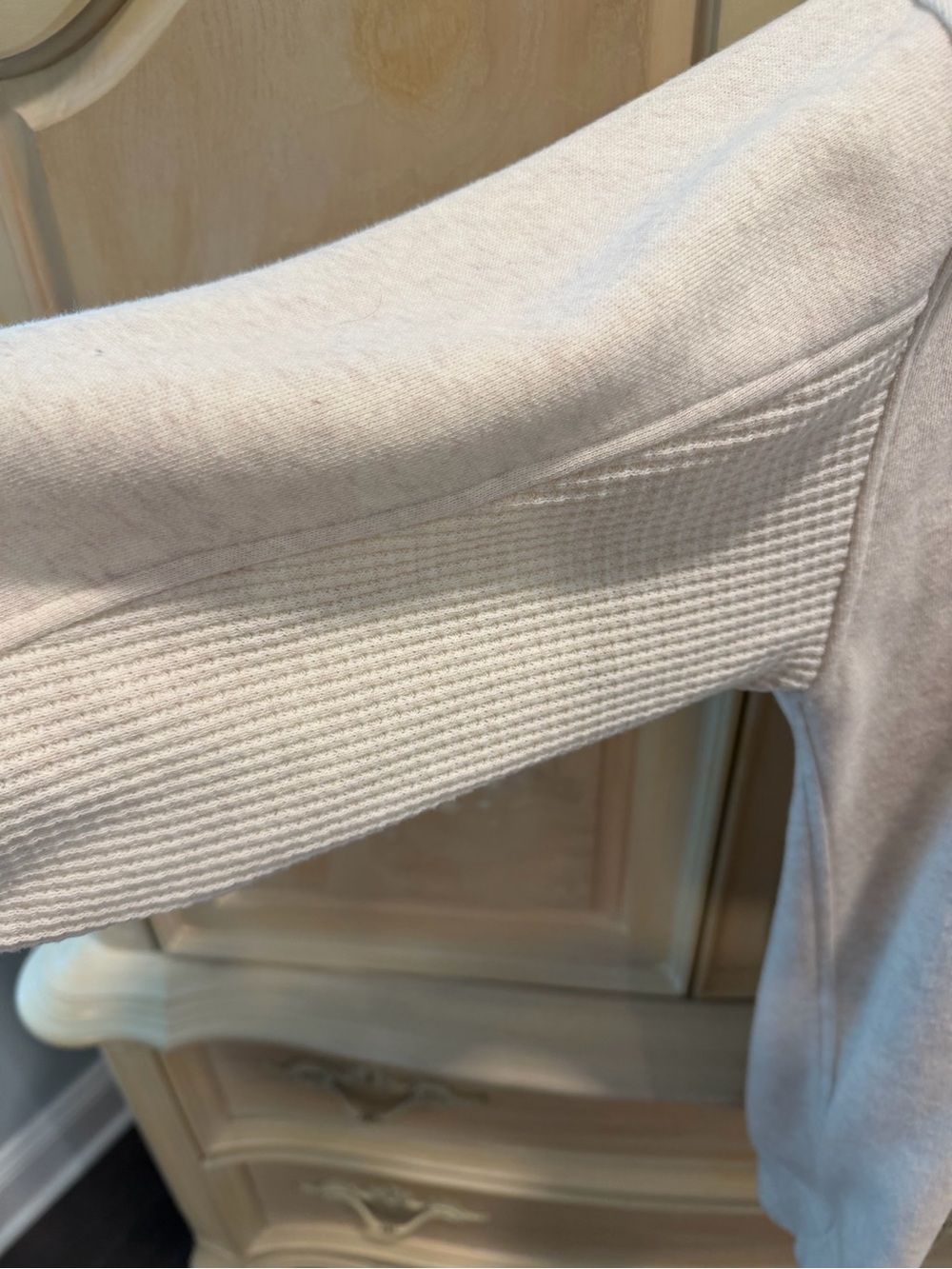 Aerie oversized Cream Lightweight Crewneck Pullover - Picture 2 of 3